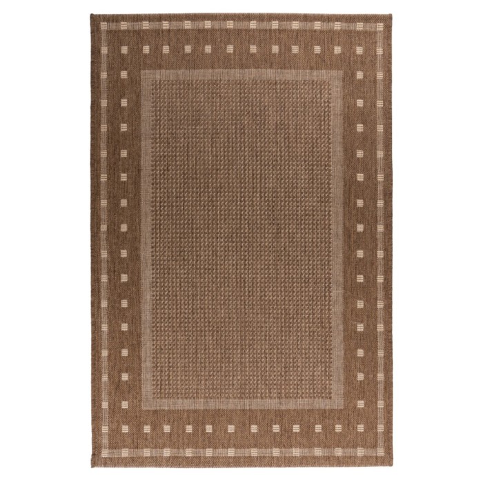 Tapis 150x80cm, design F025A coloris café - Confort et élégance pour votre intérieur