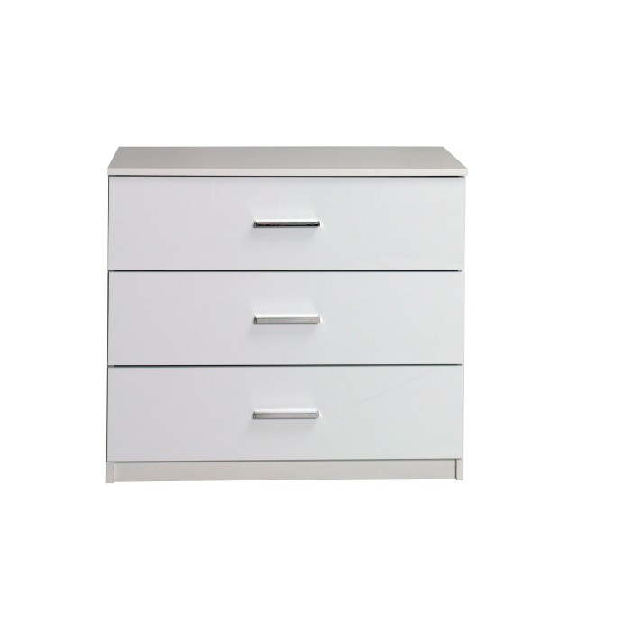 Chambre complète SENA, coloris blanc brillant, lit 160x200cm