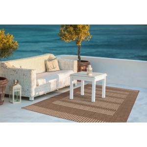 Tapis 150x80cm, design F105A coloris café - Confort et élégance pour votre intérieur