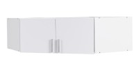 Surmeuble d'armoire d'angle deux portes collection FLEX, coloris blanc brillant