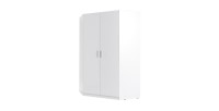 Armoire d'angle deux portes collection FLEX, blanc brillant