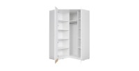 Armoire d'angle deux portes collection FLEX, blanc brillant