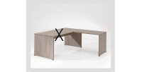 Retour pour bureau de la collection YUKON coloris chêne brut