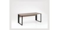 Bureau professionnel 140cm coloris chêne brut et noir collection YUKON