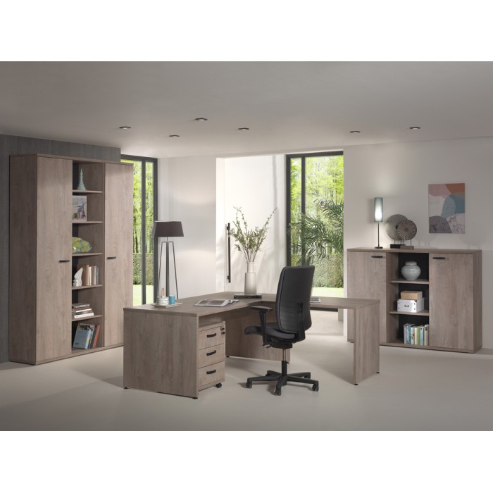 Bureau professionnel YUKON – 140 cm chêne brut – Design robuste et élégant