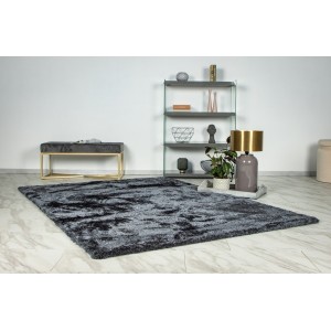 Tapis 230x160cm, design G008R coloris graphite - Confort et élégance pour votre intérieur
