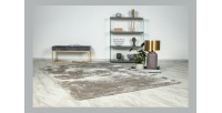 Tapis 290x200cm, design G008R coloris argent - Confort et élégance pour votre intérieur