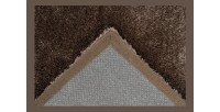 Tapis 150x80cm, design G008R coloris taupe - Confort et élégance pour votre intérieur