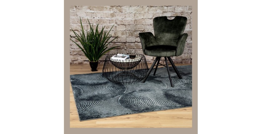 Tapis 150x80cm, design G208A coloris bleu pétrole - Confort et élégance pour votre intérieur