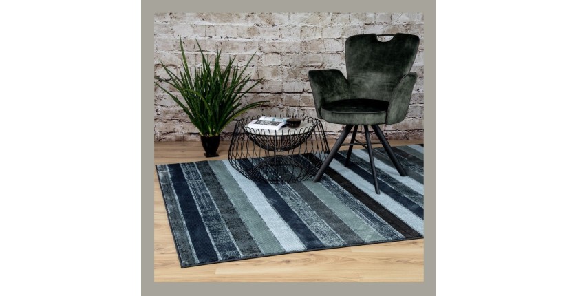 Tapis 150x80cm, design G408A coloris bleu pétrole - Confort et élégance pour votre intérieur
