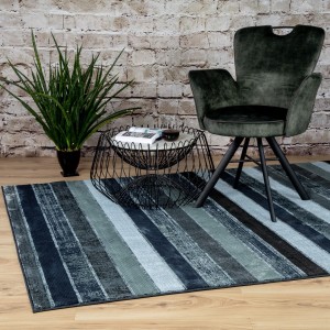 Tapis 150x80cm, design G408A coloris bleu pétrole - Confort et élégance pour votre intérieur