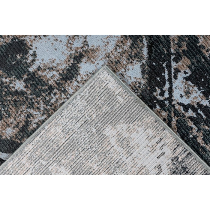 Tapis 290x200cm, design G508A coloris bleu pétrole - Confort et élégance pour votre intérieur