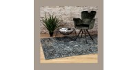 Tapis 170x120cm, design G708A coloris bleu pétrole - Confort et élégance pour votre intérieur