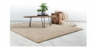 Tapis 150x80cm, design H008Y coloris beige - Confort et élégance pour votre intérieur