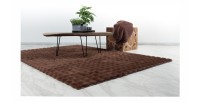 Tapis 230x160cm, design H008Y coloris taupe foncé - Confort et élégance pour votre intérieur