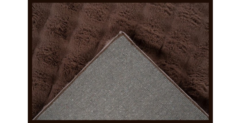 Tapis 290x200cm, design H008Y coloris taupe foncé - Confort et élégance pour votre intérieur
