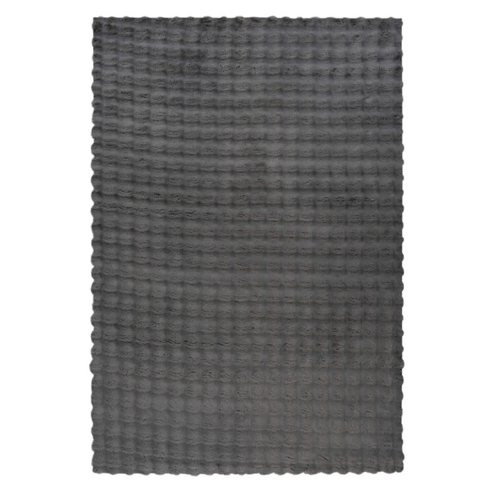 Tapis 150x80cm, design H008Y coloris graphite - Confort et élégance pour votre intérieur