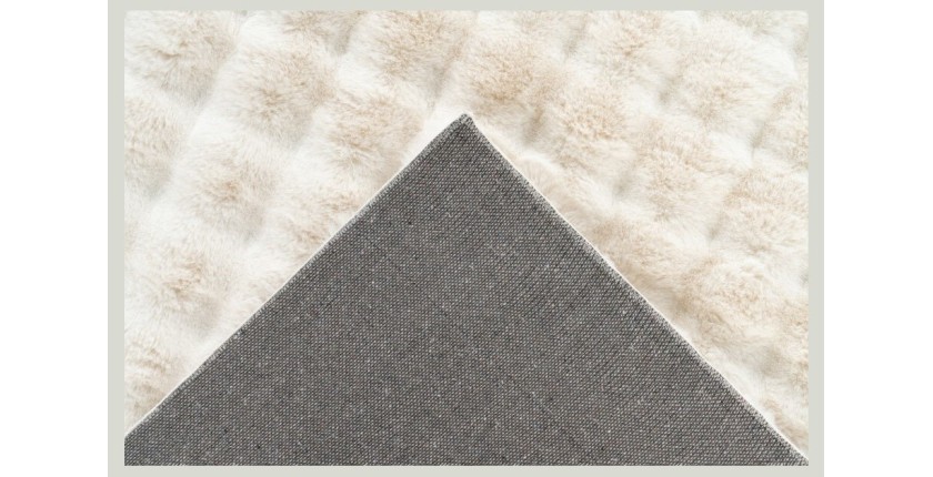 Tapis 150x80cm, design H008Y coloris ivoire - Confort et élégance pour votre intérieur