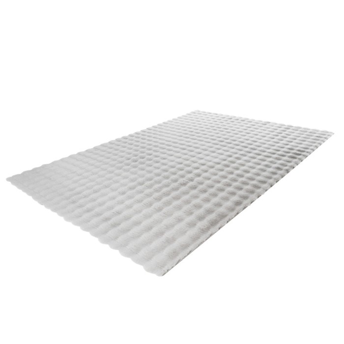 Tapis 290x200cm, design H008Y coloris argent - Confort et élégance pour votre intérieur