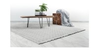 Tapis 290x200cm, design H008Y coloris argent - Confort et élégance pour votre intérieur