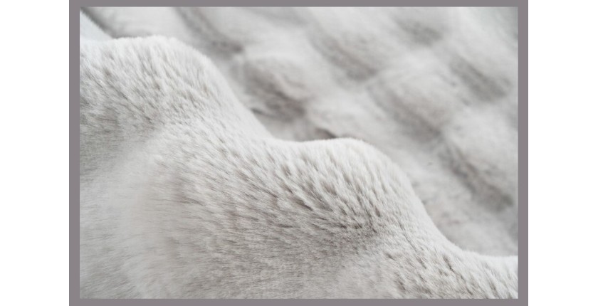 Tapis 290x200cm, design H008Y coloris argent - Confort et élégance pour votre intérieur