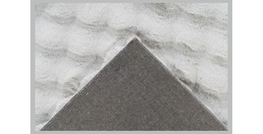Tapis 290x200cm, design H008Y coloris argent - Confort et élégance pour votre intérieur