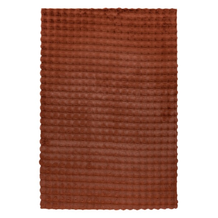 Tapis 290x200cm, design H008Y coloris rouge terracota - Confort et élégance pour votre intérieur