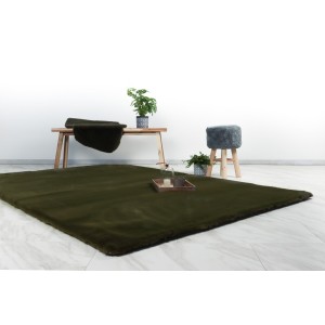 Tapis 150x80cm, design H008N coloris vert basilic - Confort et élégance pour votre intérieur