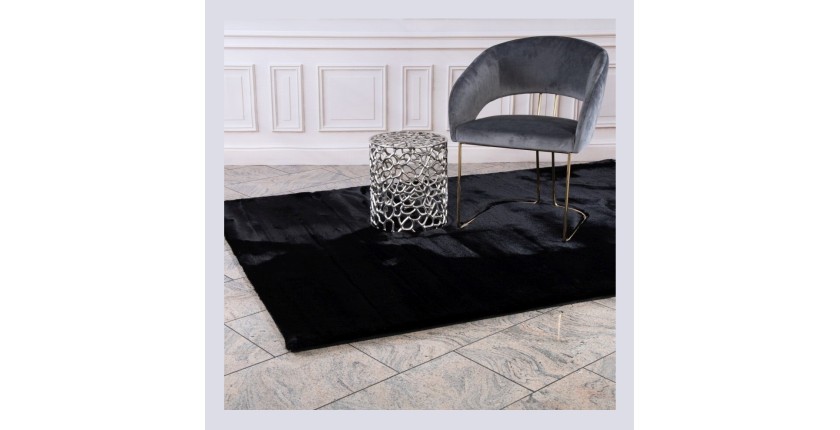 Tapis 150x80cm, design H008N coloris noir - Confort et élégance pour votre intérieur