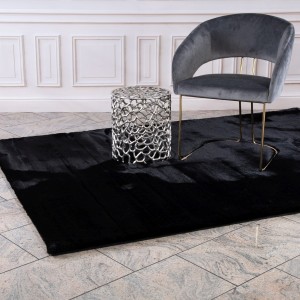Tapis 170x120 cm, design H008N coloris noir - Confort et élégance pour votre intérieur