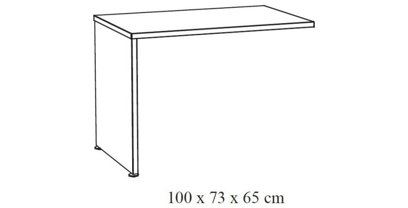 Ensemble de 5 meubles de bureau professionnel coloris chêne brut collection YUKON.