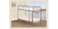 Lit superposé 90x200 collection LUCKY, coloris Gris