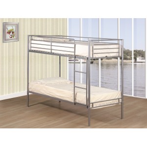 Lit superposé 90x200 collection LUCKY, coloris Gris