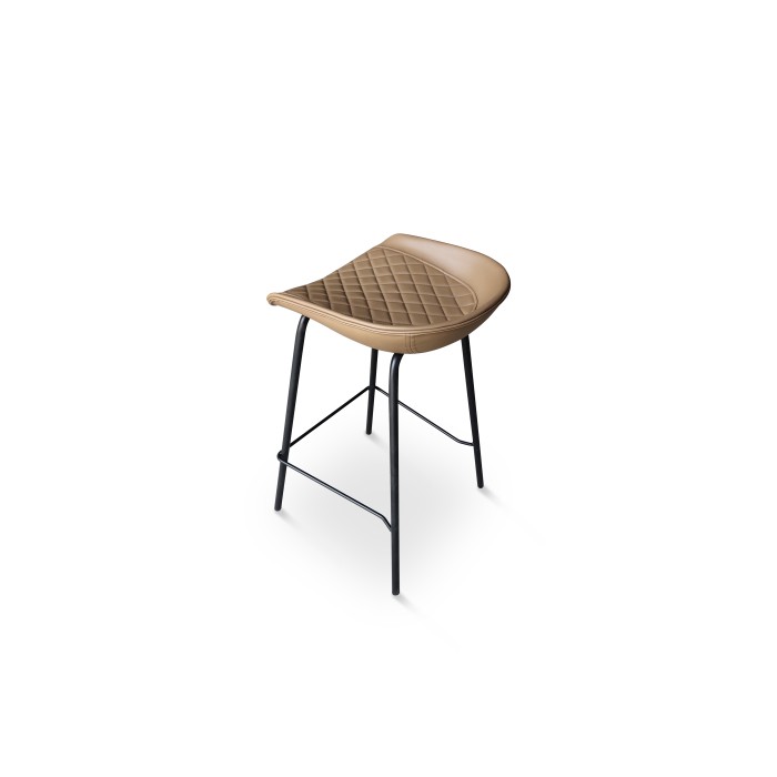 Chaise de bar 'NURBY' Brun x4, dimensions : H74 x L43 x P43 cm