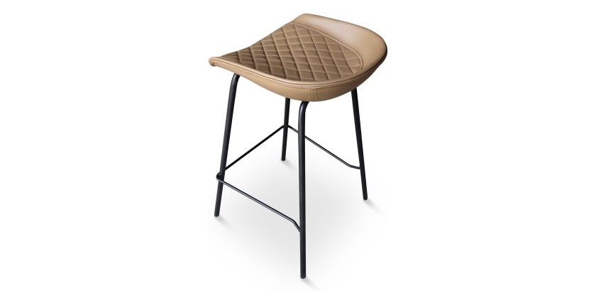 Chaise de bar 'NURBY' Brun x4, dimensions : H74 x L43 x P43 cm