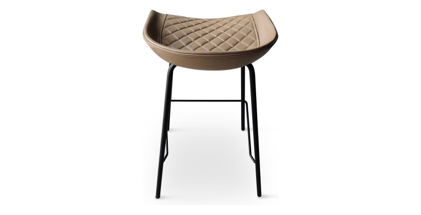 Chaise de bar 'NURBY' Brun x4, dimensions : H74 x L43 x P43 cm