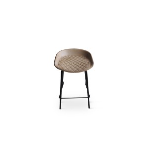 Chaise de bar 'NURBY' Brun x4, dimensions : H74 x L43 x P43 cm