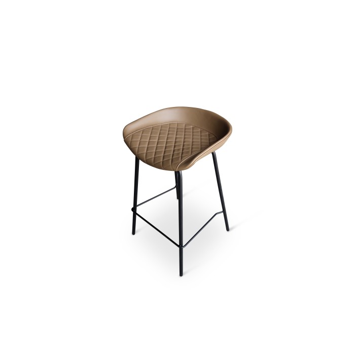 Chaise de bar 'NURBY' Brun x4, dimensions : H74 x L43 x P43 cm