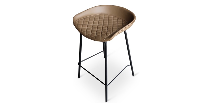 Chaise de bar 'NURBY' Brun x4, dimensions : H74 x L43 x P43 cm