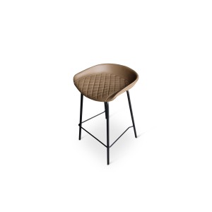Chaise de bar 'NURBY' Brun x4, dimensions : H74 x L43 x P43 cm