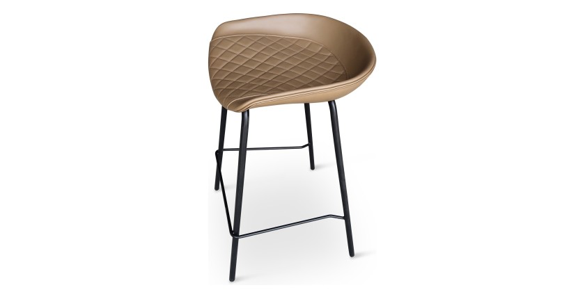Chaise de bar 'NURBY' Brun x4, dimensions : H74 x L43 x P43 cm