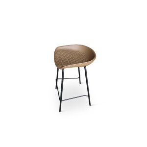Chaise de bar 'NURBY' Brun x4, dimensions : H74 x L43 x P43 cm