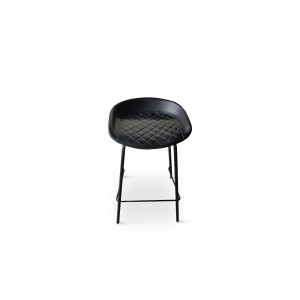 Chaise de bar 'NURBY' Noir, dimensions : H74 x L43 x P43 cm