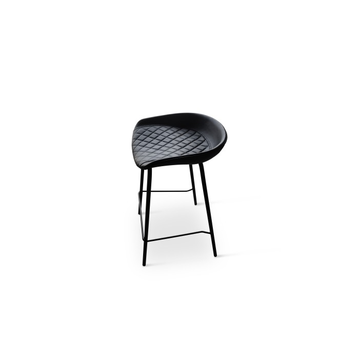 Chaise de bar 'NURBY' Noir, dimensions : H74 x L43 x P43 cm