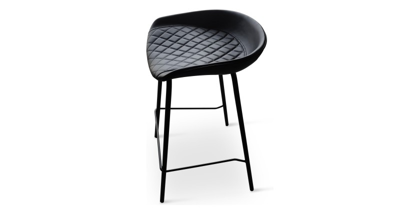 Chaise de bar 'NURBY' Noir, dimensions : H74 x L43 x P43 cm