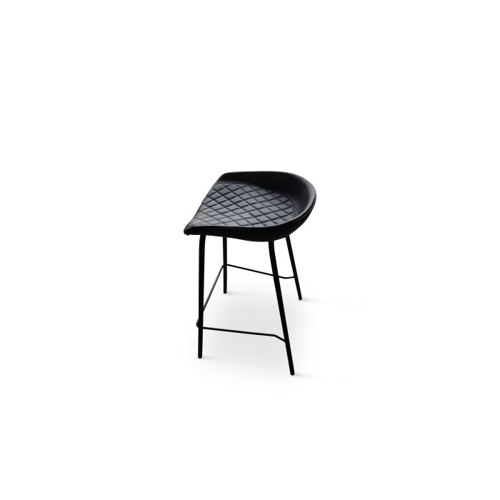 Chaise de bar 'NURBY' Noir, dimensions : H74 x L43 x P43 cm