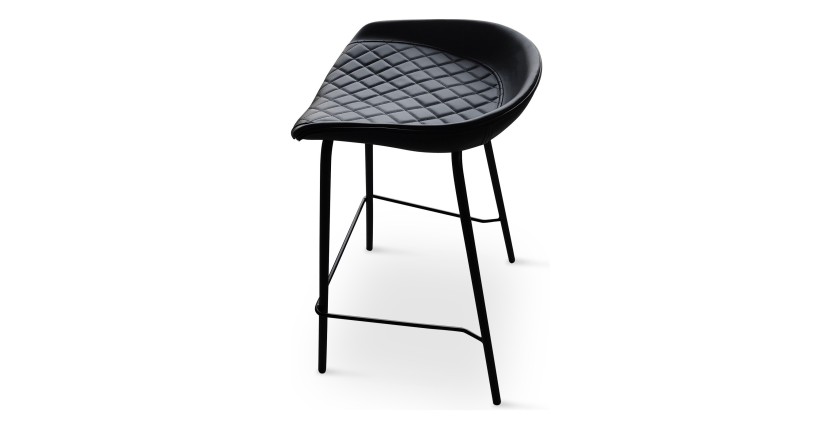 Chaise de bar 'NURBY' Noir, dimensions : H74 x L43 x P43 cm