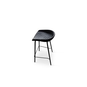 Chaise de bar 'NURBY' Noir, dimensions : H74 x L43 x P43 cm