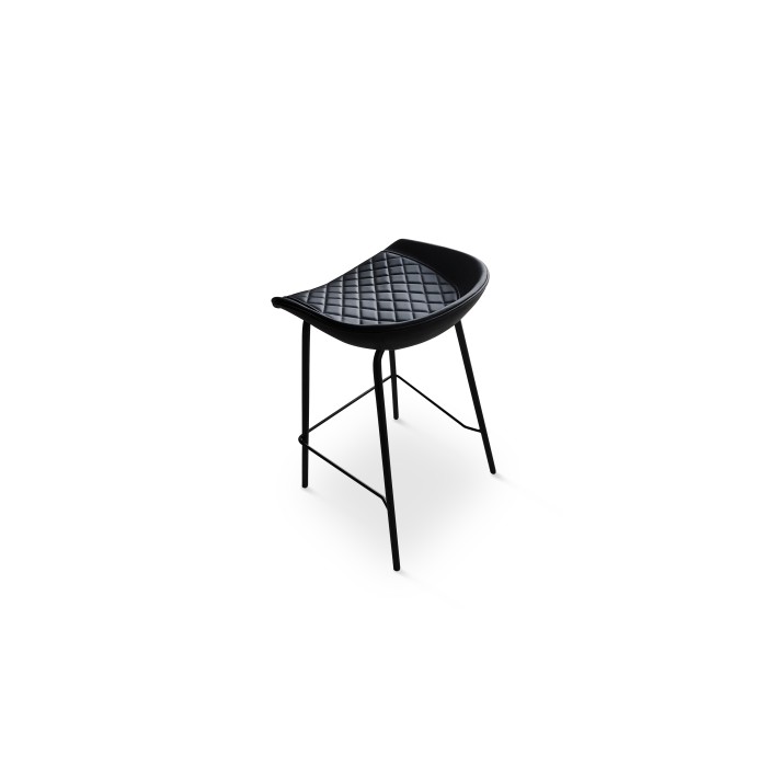 Chaise de bar 'NURBY' Noir, dimensions : H74 x L43 x P43 cm