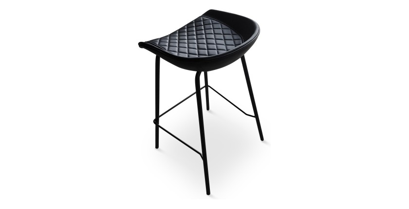 Chaise de bar 'NURBY' Noir, dimensions : H74 x L43 x P43 cm